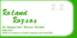 roland rozsos business card